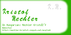 kristof mechler business card